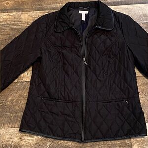 Charter Club Black Quilted Puffer Jacket